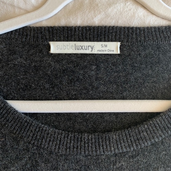 Subtle Luxury Dark Gray Sweater - Picture 4 of 4